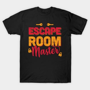 Escape Room Master Puzzle Game Escaping Team design T-Shirt